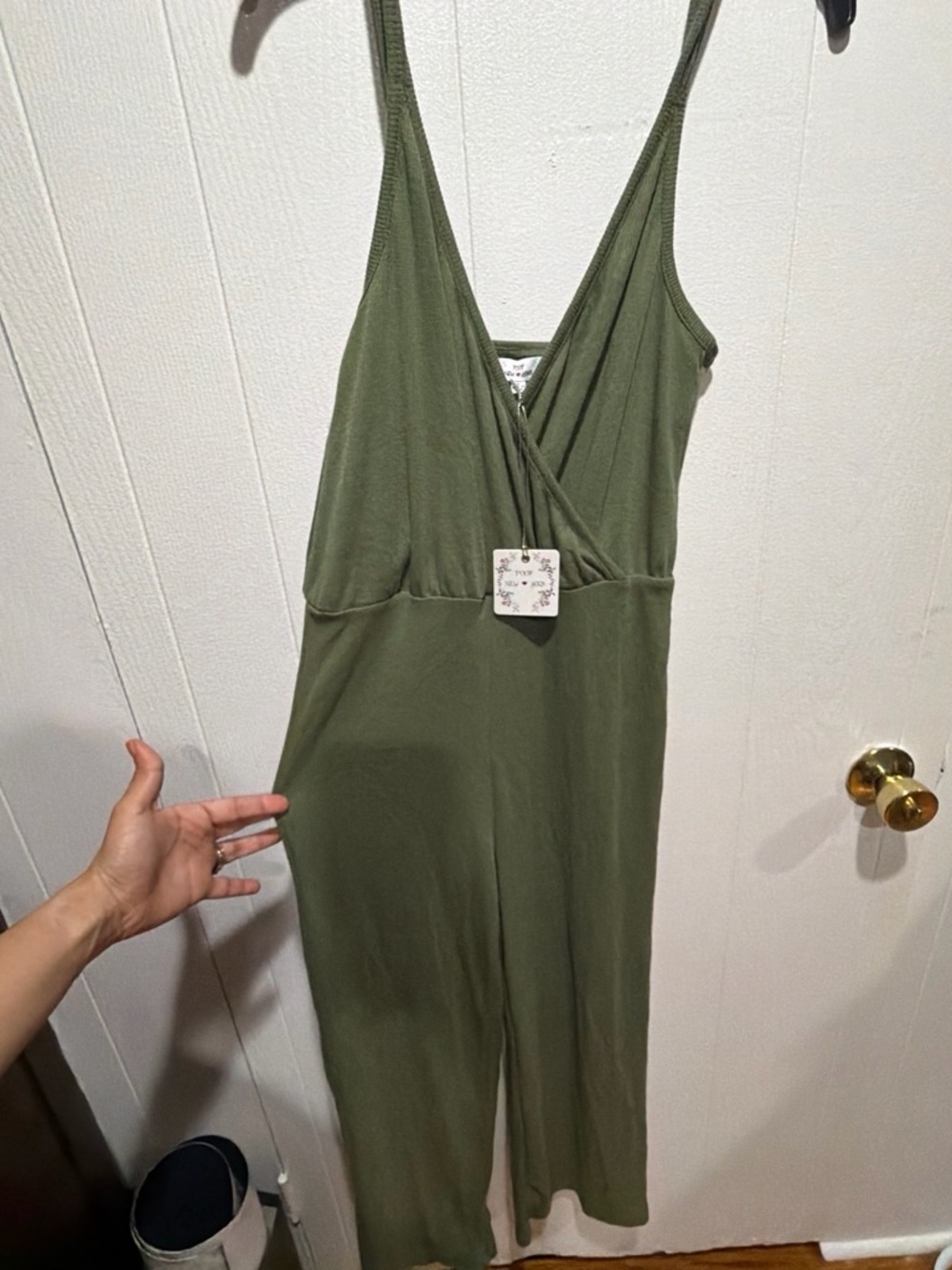 Kids Olive Green One-Piece Jumpsuit